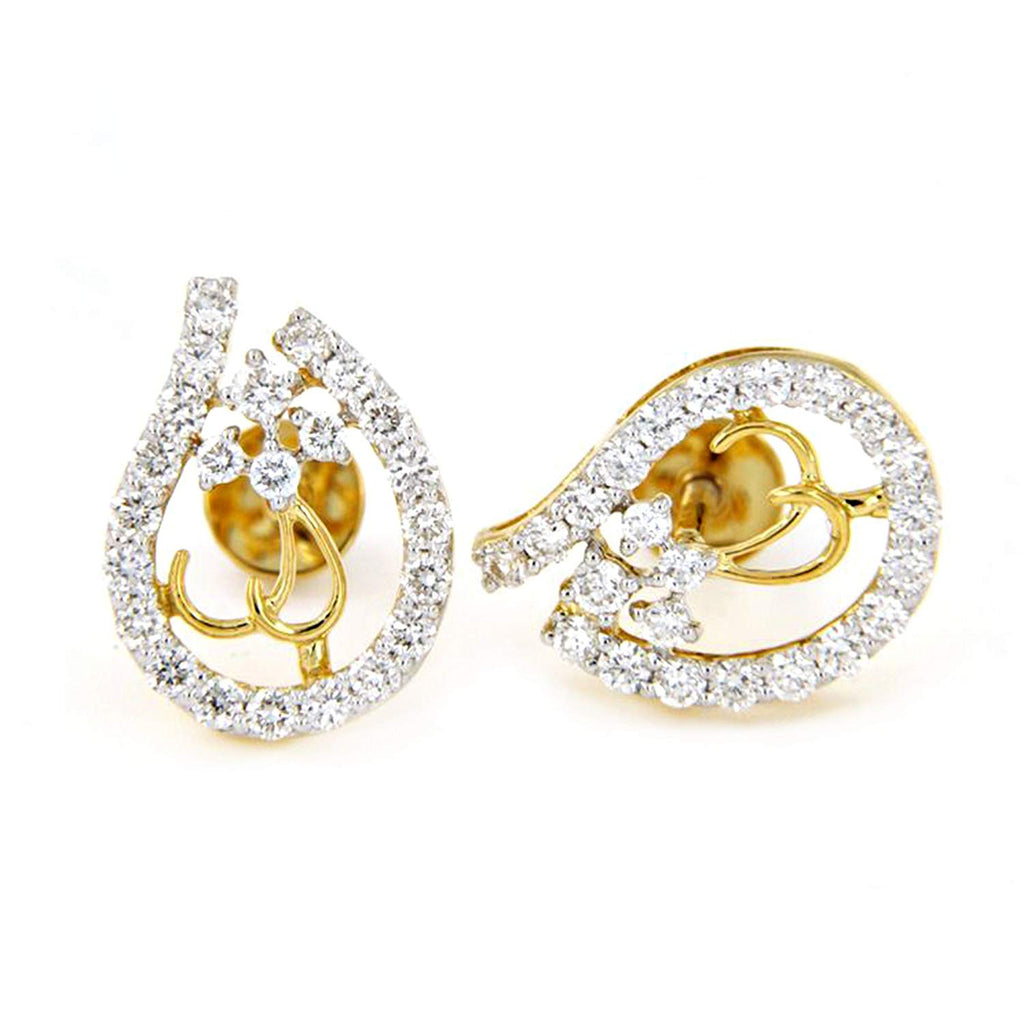 atjewels 14K Yellow Gold Plated On 925 Silver Pendant and Earrings Set MOTHER'S DAY SPECIAL OFFER - atjewels.in