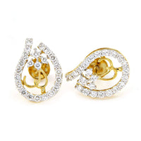 atjewels 14K Yellow Gold Plated On 925 Silver Pendant and Earrings Set MOTHER'S DAY SPECIAL OFFER - atjewels.in