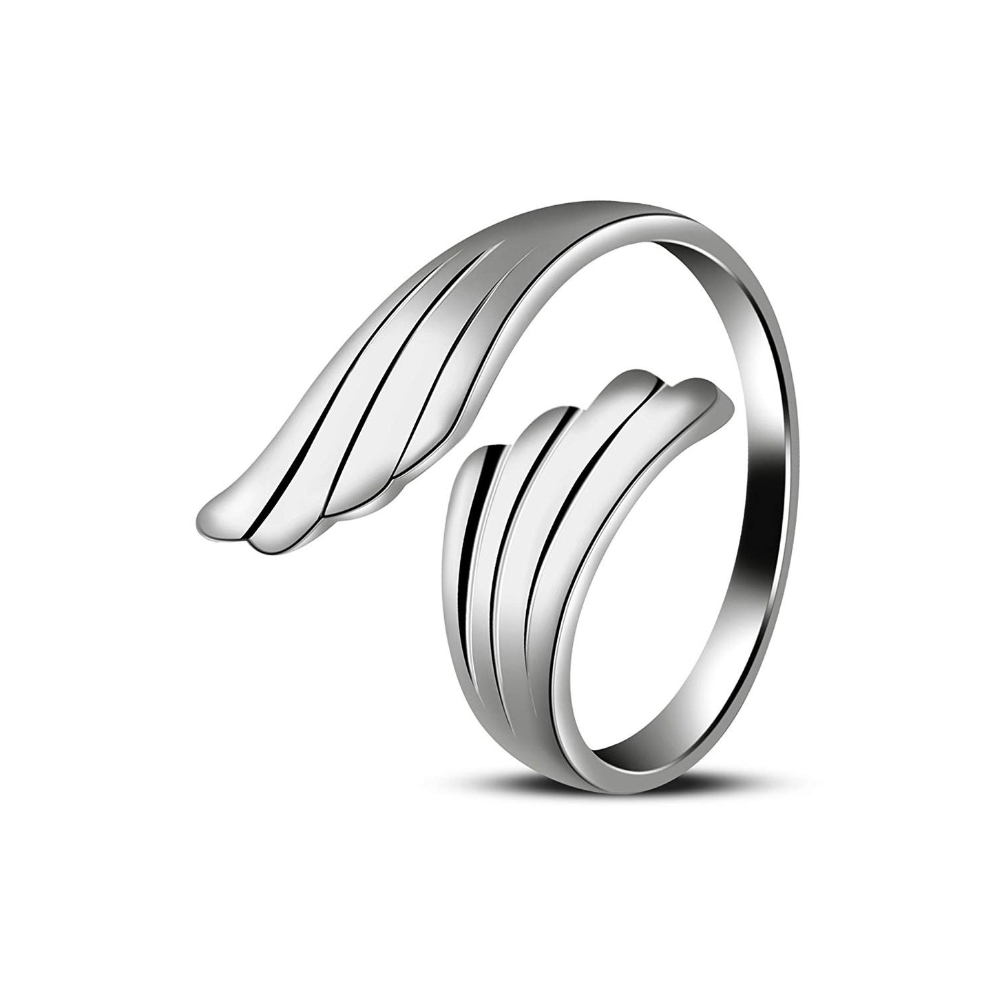 atjewels Adjustable ToeRing in 14K White Gold Plated On Silver For Women - atjewels.in