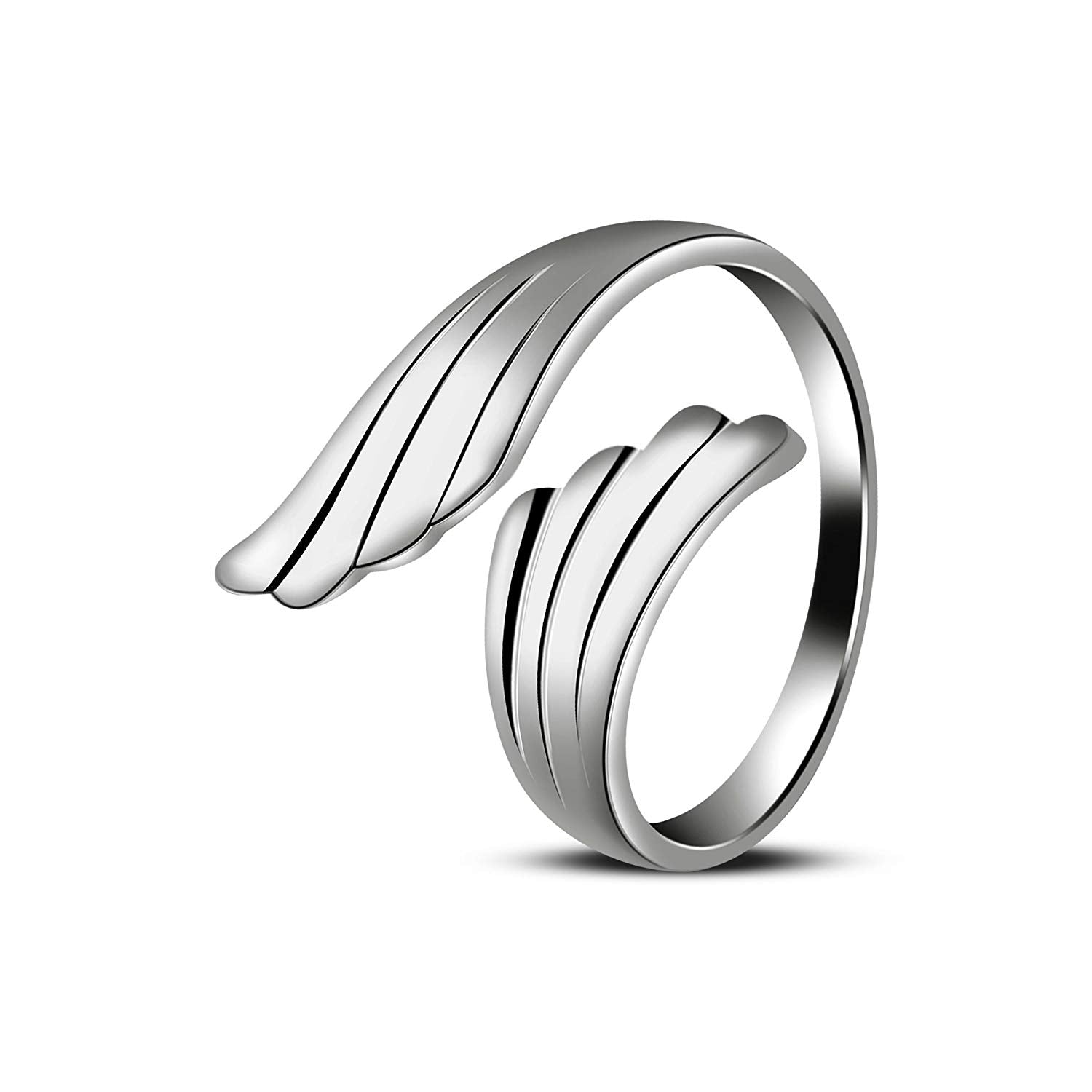 atjewels Adjustable ToeRing in 14K White Gold Plated On Silver For Women - atjewels.in