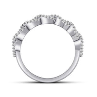 atjewels 18K White Gold Over .925 Silver White CZ Infinity Twist Eternity Engagement Ring MOTHER'S DAY SPECIAL OFFER - atjewels.in