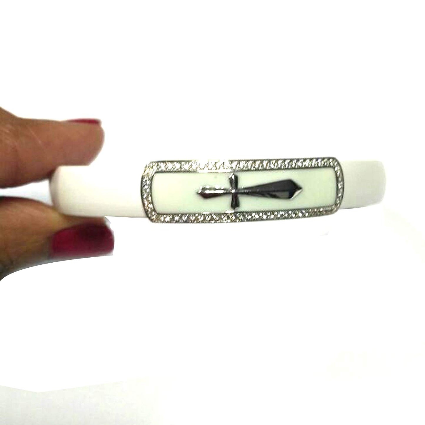 atjewels .925 Sterling Silver W/ Round Cut White Cz Flat USB Cable,Data Charging Cord White Color Bracelet MOTHER'S DAY SPECIAL OFFER - atjewels.in