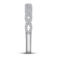 atjewels 18K White Gold Over .925 Silver White CZ Infinity Twist Eternity Engagement Ring MOTHER'S DAY SPECIAL OFFER - atjewels.in