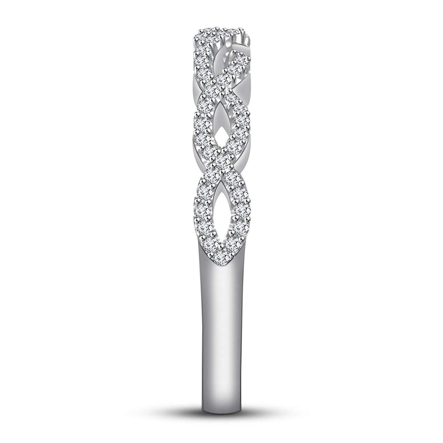 atjewels 925 Sterling Silver Round Cut White CZ Infinity Band Ring Size 6 For Women's MOTHER'S DAY SPECIAL OFFER - atjewels.in