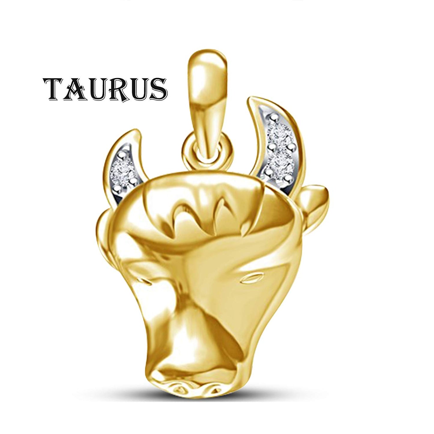 atjewels 14K Gold Over 925 Sterling Silver White CZ 12 Constellations Zodiac Pendant - atjewels.in