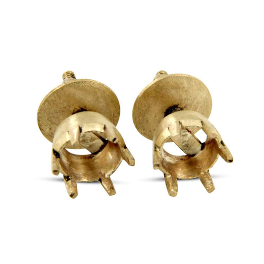 atjewels 18K Yellow Gold Plated on 925 Sterling Silver Mounting Stud Earrings MOTHER'S DAY SPECIAL OFFER - atjewels.in