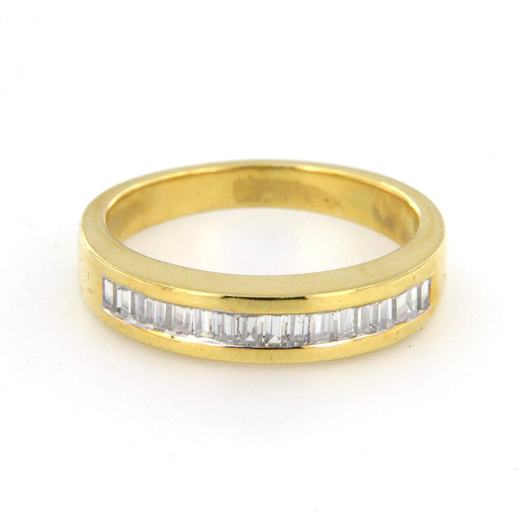atjewels Ladies Band Ring In 18K Yellow Gold Over .925 Sterling Silver MOTHER'S DAY SPECIAL OFFER - atjewels.in