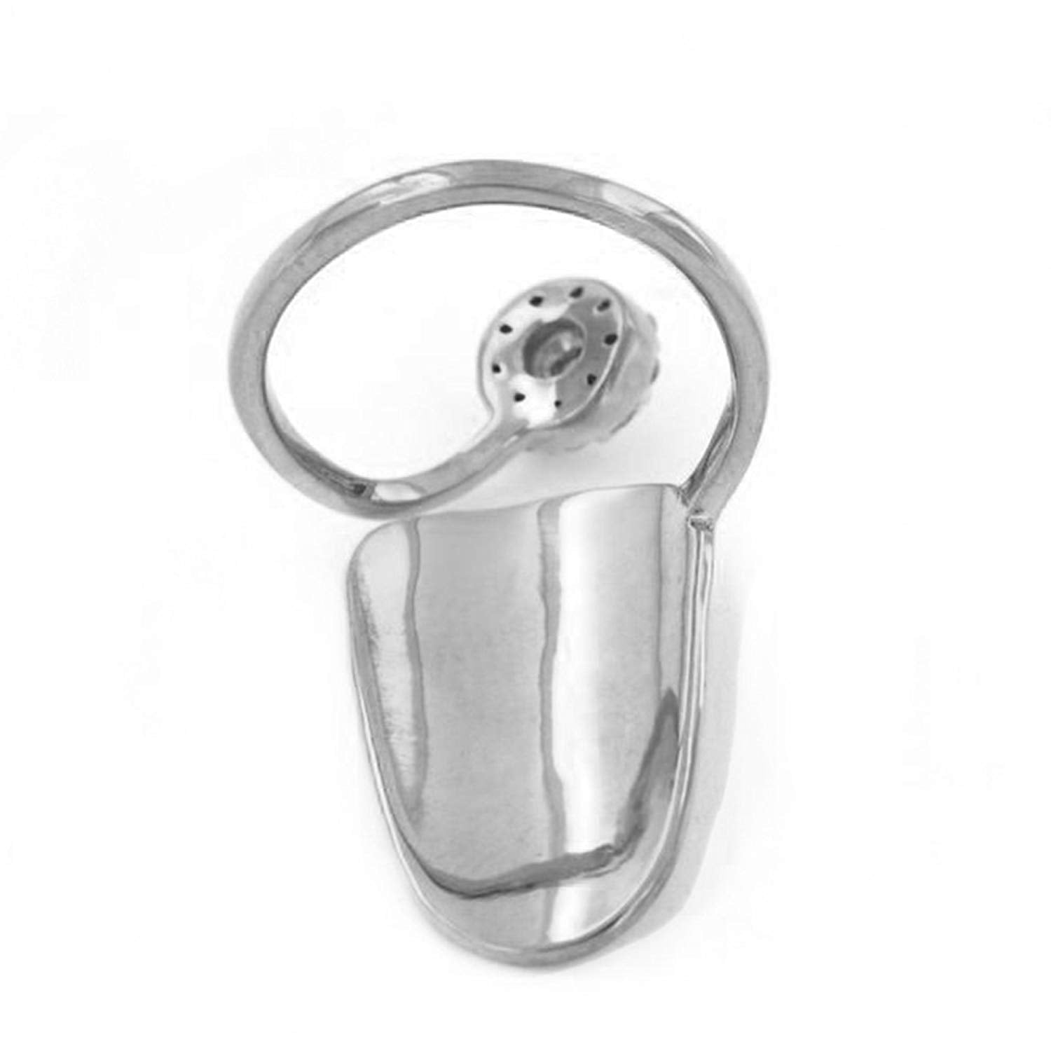 atjewels Round Cut White Cubic Zirconia .925 Sterling Silver Adjustable Nail Ring For Women's MOTHER'S DAY SPECIAL OFFER - atjewels.in