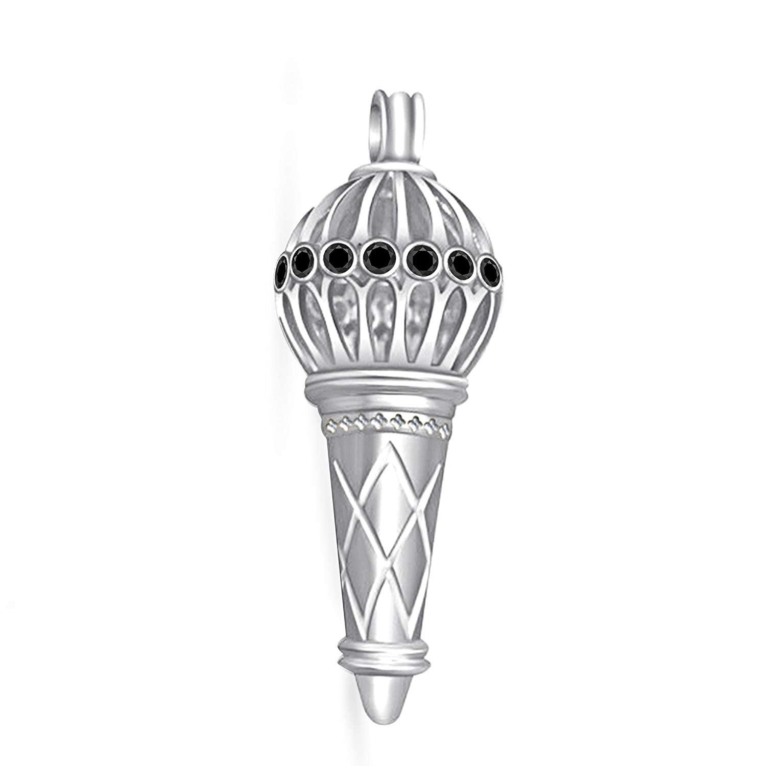 atjewels 925 Sterling Silver Bajrangi Bhaijan Style Hanuman Ji Ki Gadha Pendant MOTHER'S DAY SPECIAL OFFER - atjewels.in