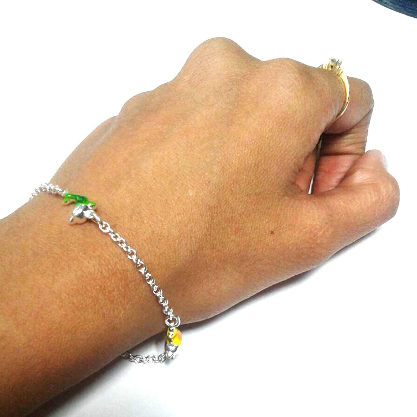 atjewels .925 Sterling Silver Charm 1 Pair of Bracelet & Anklets For Kid's For MOTHER'S DAY SPECIAL OFFER - atjewels.in