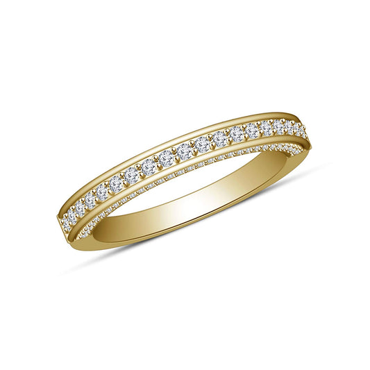 atjewels 14K White Gold Plated on 925 Silver Princess and Round White CZ Bridal Ring Set Size US 7 (Yellow) MOTHER'S DAY SPECIAL OFFER - atjewels.in