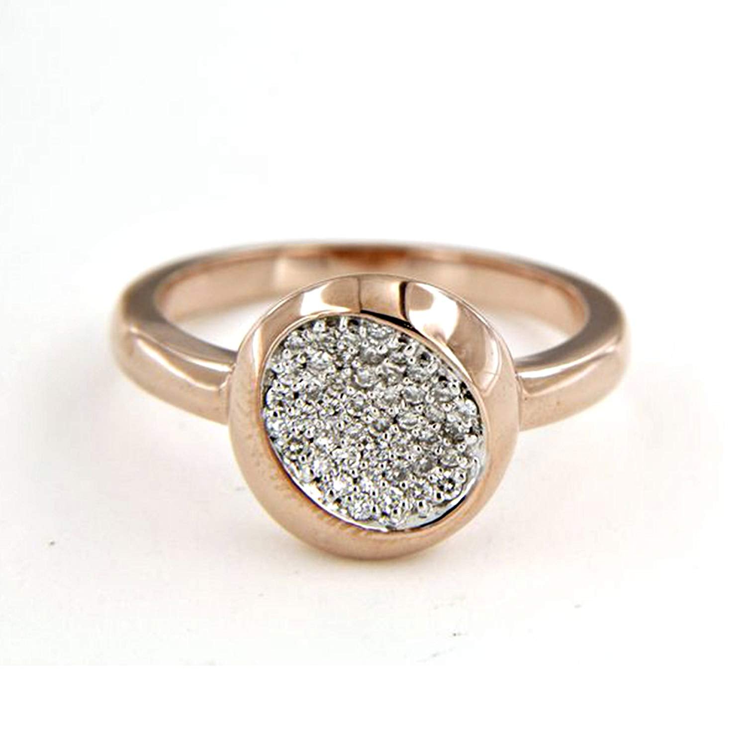 atjewels 14K Rose Gold Over .925 Sterling Silver Round Cut White CZ Halo Ring MOTHER'S DAY SPECIAL OFFER - atjewels.in