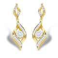 atjewels 14K Yellow Gold Over .925 Silver Round Cut Crystalline Earrings For Women's MOTHER'S DAY SPECIAL OFFER - atjewels.in