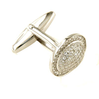 atjewels .925 Sterling silver Round Cut White Cubic Zircon Pair Of Cufflink For Men MOTHER'S DAY SPECIAL OFFER - atjewels.in