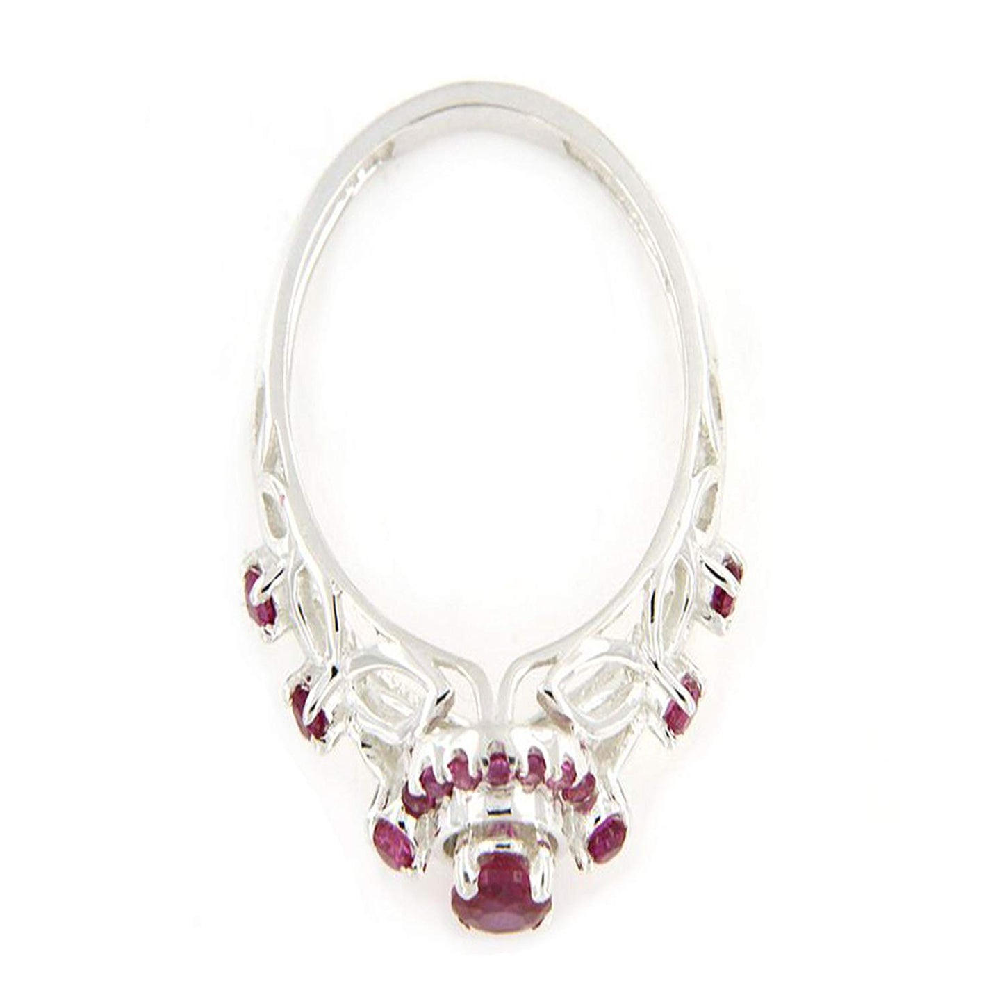 atjewels 0.87 CT 14K White Gold Over .925 Sterling Round Pink Sapphire Disney Princess Snow White Engagement Ring MOTHER'S DAY SPECIAL OFFER - atjewels.in