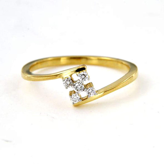 atjewels Bypass Ring For Free Shipping in 18K Yellow Gold Over .925 Sterling White CZ MOTHER'S DAY SPECIAL OFFER - atjewels.in