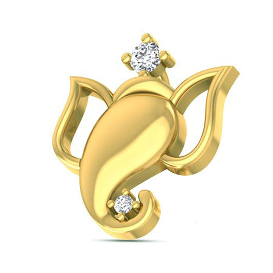 atjewels 18K Yellow Gold Plated on .925 Sterling Silver Ganesh Pendant MOTHER'S DAY SPECIAL OFFER - atjewels.in
