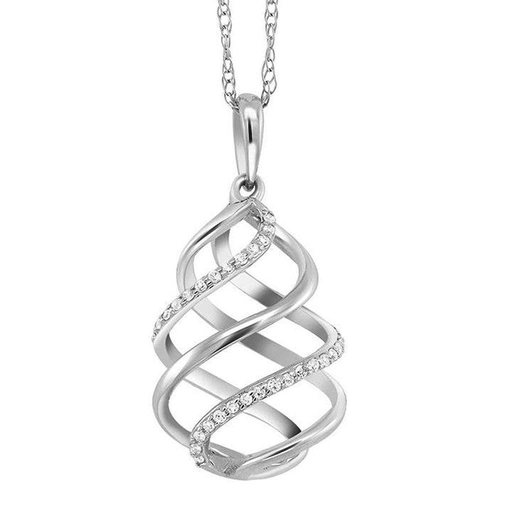 atjewels Round Cut White CZ .925 Sterling Silver Infinity Pendant For Women's & Girl's For MOTHER'S DAY SPECIAL OFFER - atjewels.in