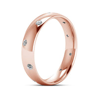 atjewels Round White Zirconia 14k Rose Gold Over .925 Sterling Eternity Band Ring MOTHER'S DAY SPECIAL OFFER - atjewels.in