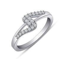 atjewels 0.38 CT 14K White Gold Over .925 Sterling Silver White Cubic Zirconia Bypass Ring MOTHER'S DAY SPECIAL OFFER - atjewels.in