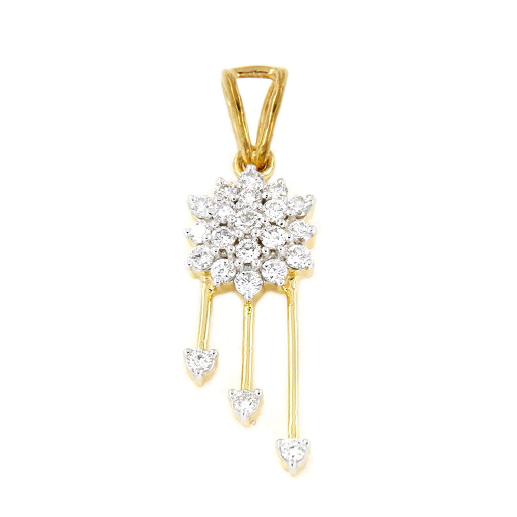 atjewels Valentine Special 14K Yellow Gold Plated on 925 Silver Pendant and Earrings Set MOTHER'S DAY SPECIAL OFFER - atjewels.in