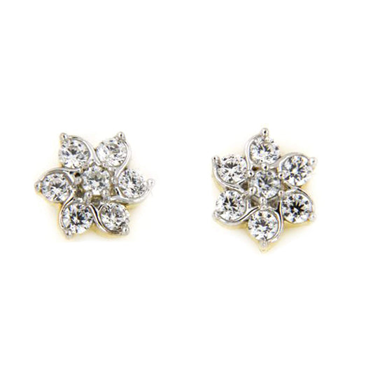 atjewels 14K Yellow Gold Over .925 Sterling Silver Round Cut White CZ Wedding Stud Earring MOTHER'S DAY SPECIAL OFFER - atjewels.in