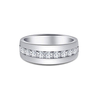 atjewels Round Cut White CZ .925 Sterling Silver Wedding Band Ring For Women's and Girl's For Diwali Special - atjewels.in