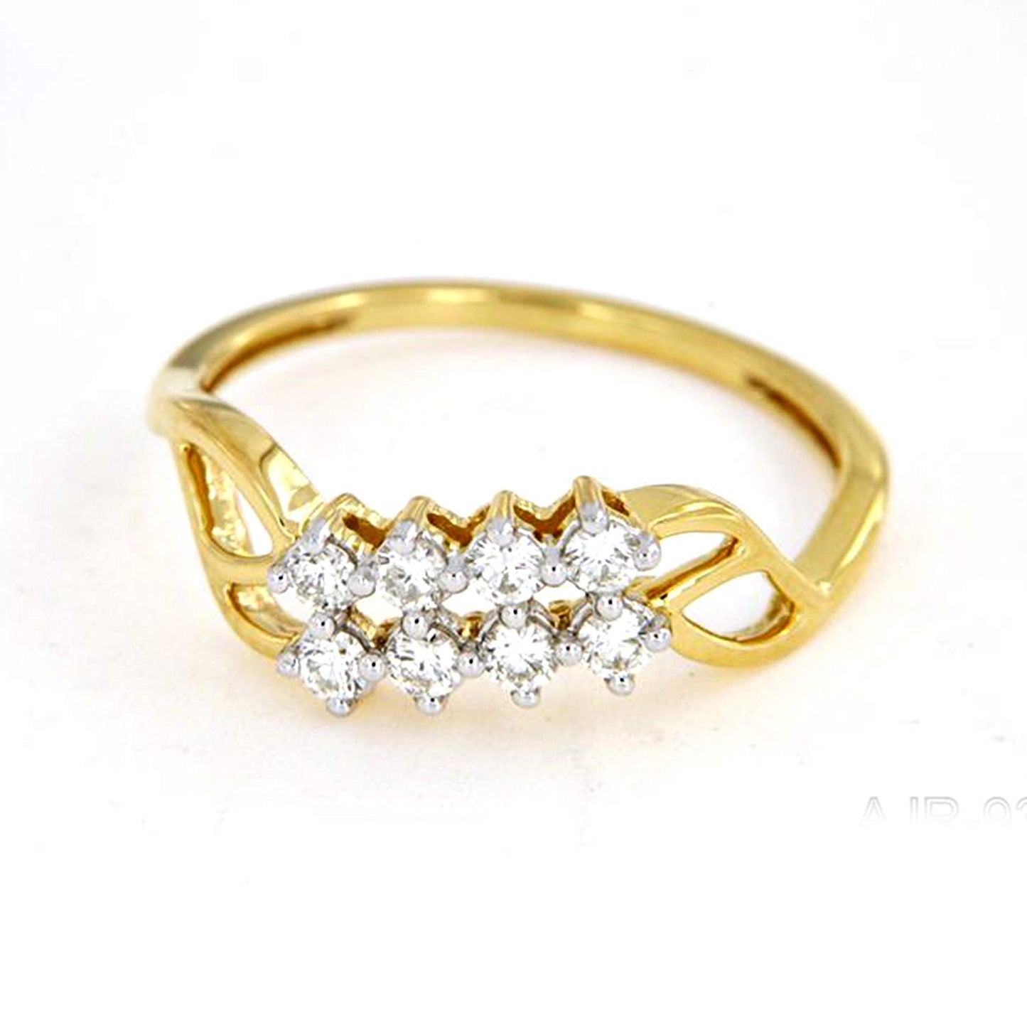 atjewels 14K Yellow Gold Over .925 Sterling Silver With Cubic Zirconia Promise Ring MOTHER'S DAY SPECIAL OFFER - atjewels.in