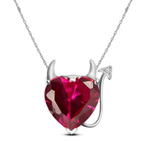 atjewels Heart-shaped & White CZ 14k Yellow & Rose Gold Over Sterling Silver Devil Heart Pendant For Women's Holi Festival Special Offers - atjewels.in