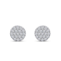 atjewels 18K White Gold Over .925 Sterling Silver Excellent White CZ Diamond Stud Earrings MOTHER'S DAY SPECIAL OFFER - atjewels.in