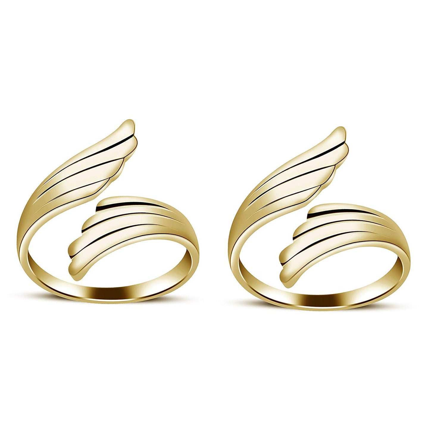atjewels Adjustable ToeRing in 14K Yellow Gold Plated On Silver For Women - atjewels.in