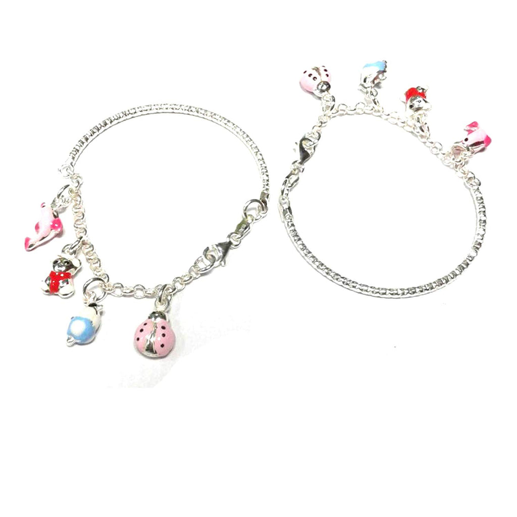 atjewels .925 Sterling Silver Charm 1 Pair of Bracelet & Anklets For Kid's For MOTHER'S DAY SPECIAL OFFER - atjewels.in