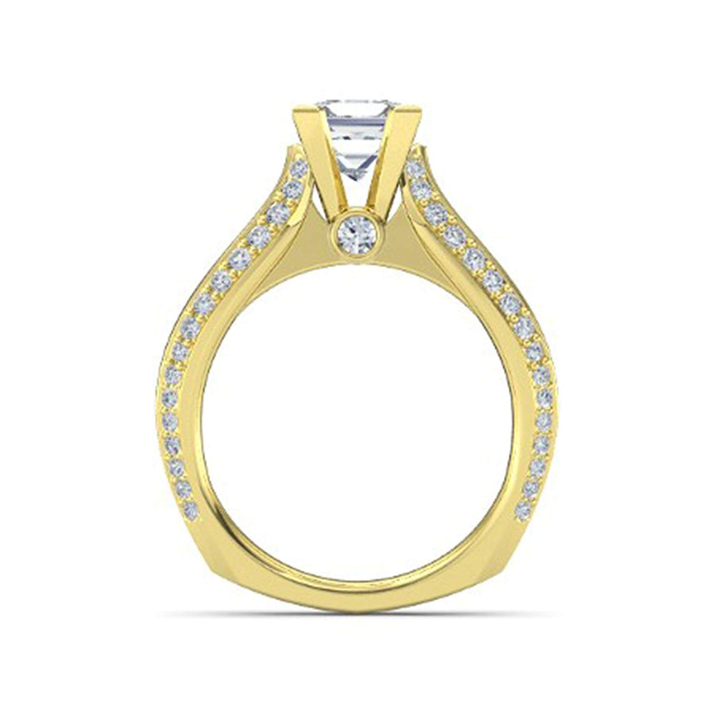 atjewels White Simulated Diamond Yellow Gold Plated 925 Sterling Silver Disney Princess Jasmine Ring MOTHER'S DAY SPECIAL OFFER - atjewels.in