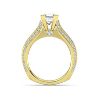 atjewels White Simulated Diamond Yellow Gold Plated 925 Sterling Silver Disney Princess Jasmine Ring MOTHER'S DAY SPECIAL OFFER - atjewels.in
