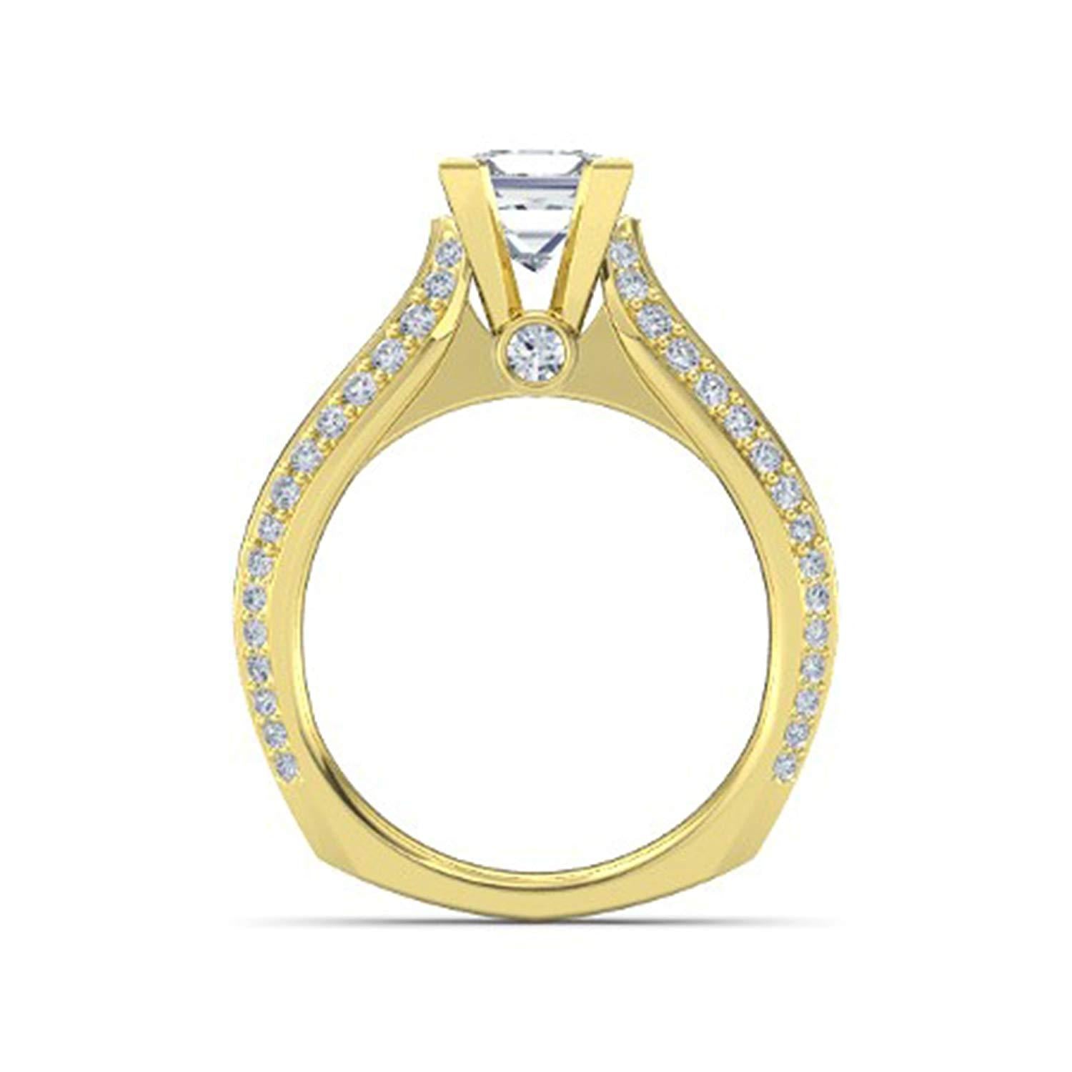 atjewels White Simulated Diamond Yellow Gold Plated 925 Sterling Silver  Princess J Ring MOTHER'S DAY SPECIAL OFFER - atjewels.in