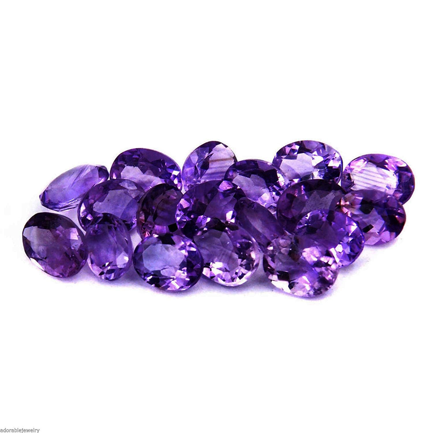 atjewels 5X7mm Purple Amethyst Oval Shape Lab Created 10 Pcs Loose Gemstones (CZ) MOTHER'S DAY SPECIAL OFFER - atjewels.in