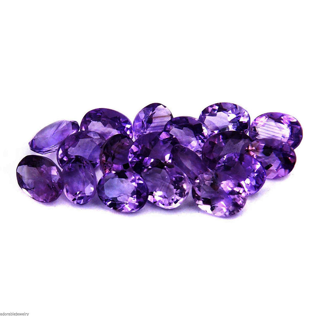 atjewels 7X9mm Purple Amethyst Oval Shape Lab Created 10 Pcs Loose Gemstones (CZ) MOTHER'S DAY SPECIAL OFFER - atjewels.in