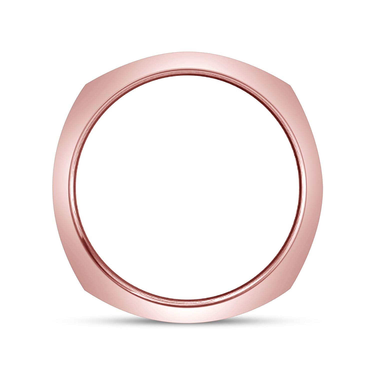 atjewels 18K Rose Gold Over 925 Sterling Silver Plain Anniversary Band Ring For Men's MOTHER'S DAY SPECIAL OFFER - atjewels.in