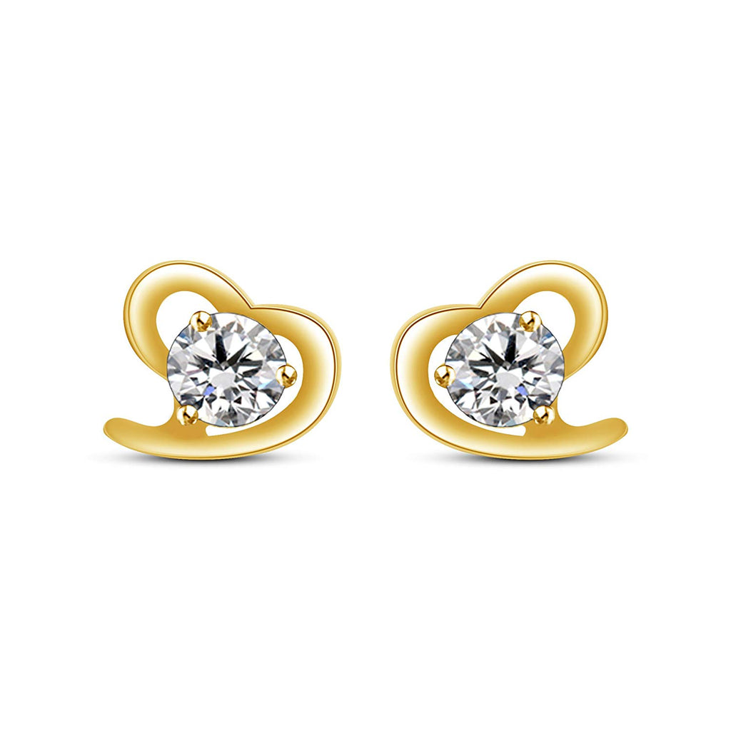 Buy ZENEME Pair of 8 Gold-Plated Brass Cubic Zirconia Studded White Stud  Earrings Set for Women & Girls Online at Best Prices in India - JioMart.