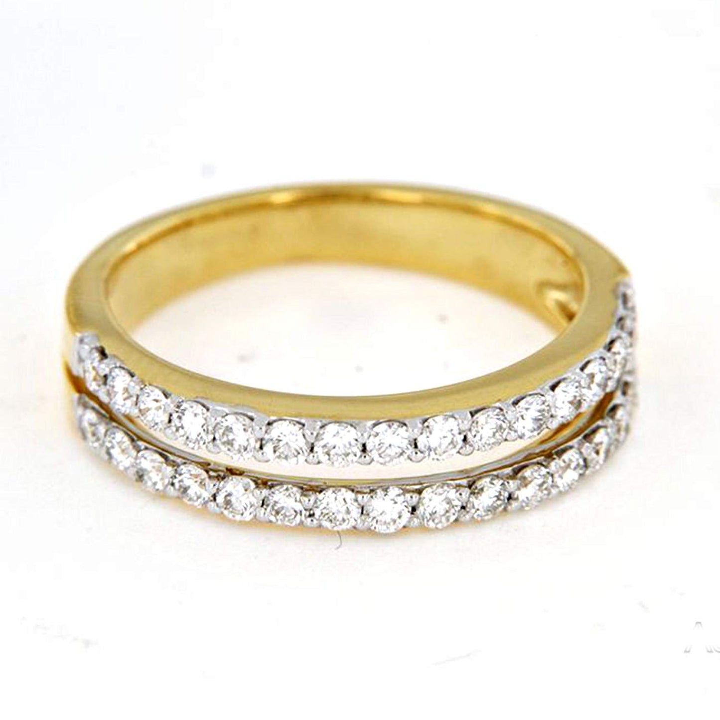 atjewels 18K Yellow Gold Over .925 Sterling Silver Women's Anniversary Band Ring MOTHER'S DAY SPECIAL OFFER - atjewels.in