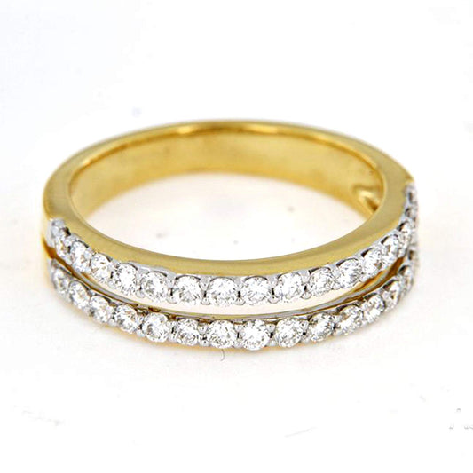 atjewels 18K Yellow Gold Over .925 Sterling Silver Women's Anniversary Band Ring MOTHER'S DAY SPECIAL OFFER - atjewels.in