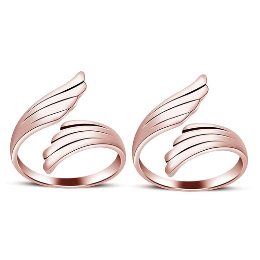 atjewels Adjustable ToeRing in 14K Rose Gold Plated On Silver For Women - atjewels.in