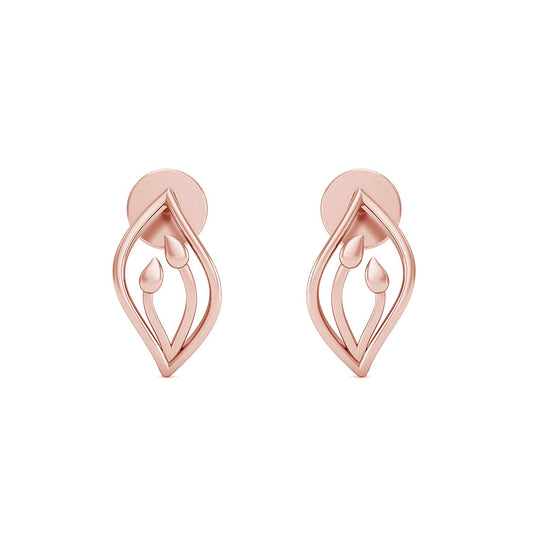 atjewels Valentine Day 18K Rose Gold Over 925 Silver V Shaped Engagement Earrings For Women's MOTHER'S DAY SPECIAL OFFER - atjewels.in