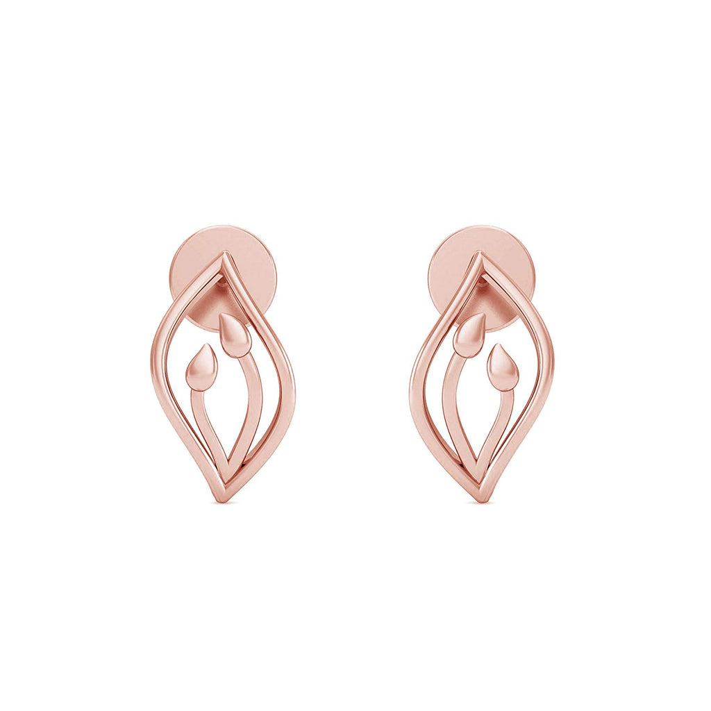 atjewels Valentine Day 18K Rose Gold Over 925 Silver V Shaped Engagement Earrings For Women's MOTHER'S DAY SPECIAL OFFER - atjewels.in