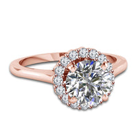 atjewels White CZ 18K Rose Gold Over Sterling Silver Solitaire With Accents Ring For Women's MOTHER'S DAY SPECIAL OFFER - atjewels.in
