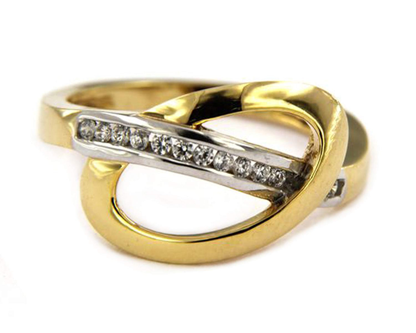 atjewels 0.20 TCW Round White CZ With 14K Yellow Gold Over 925 Silver New Cocktail Ring MOTHER'S DAY SPECIAL OFFER - atjewels.in
