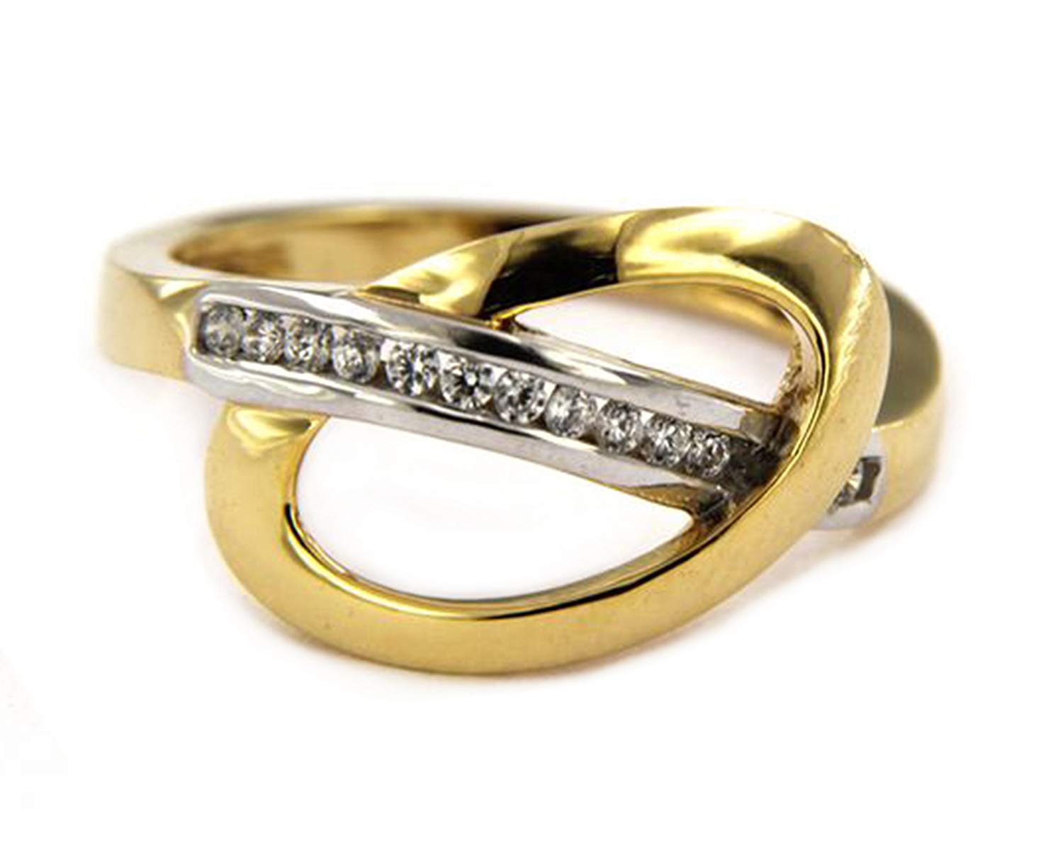 atjewels 0.20 TCW Round White CZ With 14K Yellow Gold Over 925 Silver New Cocktail Ring MOTHER'S DAY SPECIAL OFFER - atjewels.in