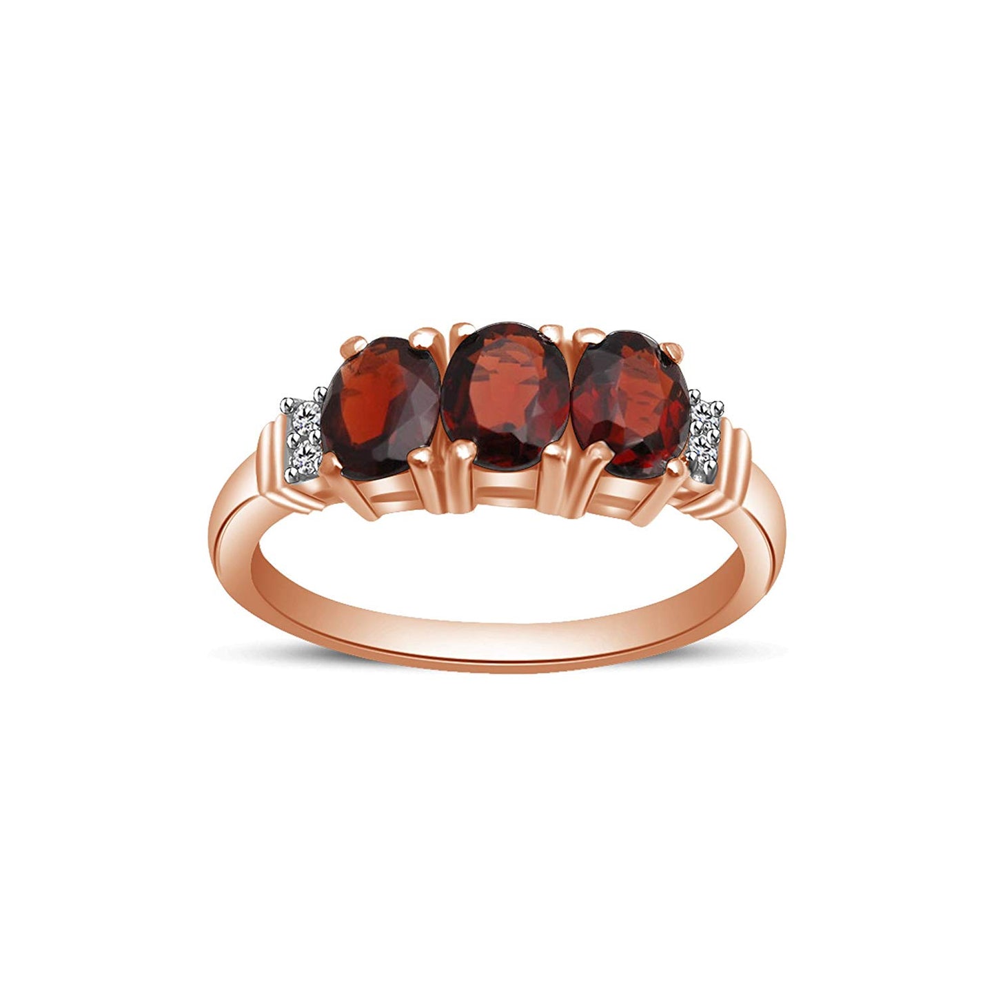 18K Rose Gold Over Sterling Silver Tree Stone Ring For Women Free Sizing - atjewels.in