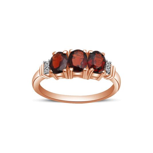 18K Rose Gold Over Sterling Silver Tree Stone Ring For Women Free Sizing - atjewels.in