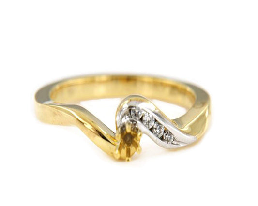 atjewels 0.24 CT White Cubic Zirconia with 18K Yellow Gold Plated Sterling Silver Round Cut Mount Ring MOTHER'S DAY SPECIAL OFFER - atjewels.in